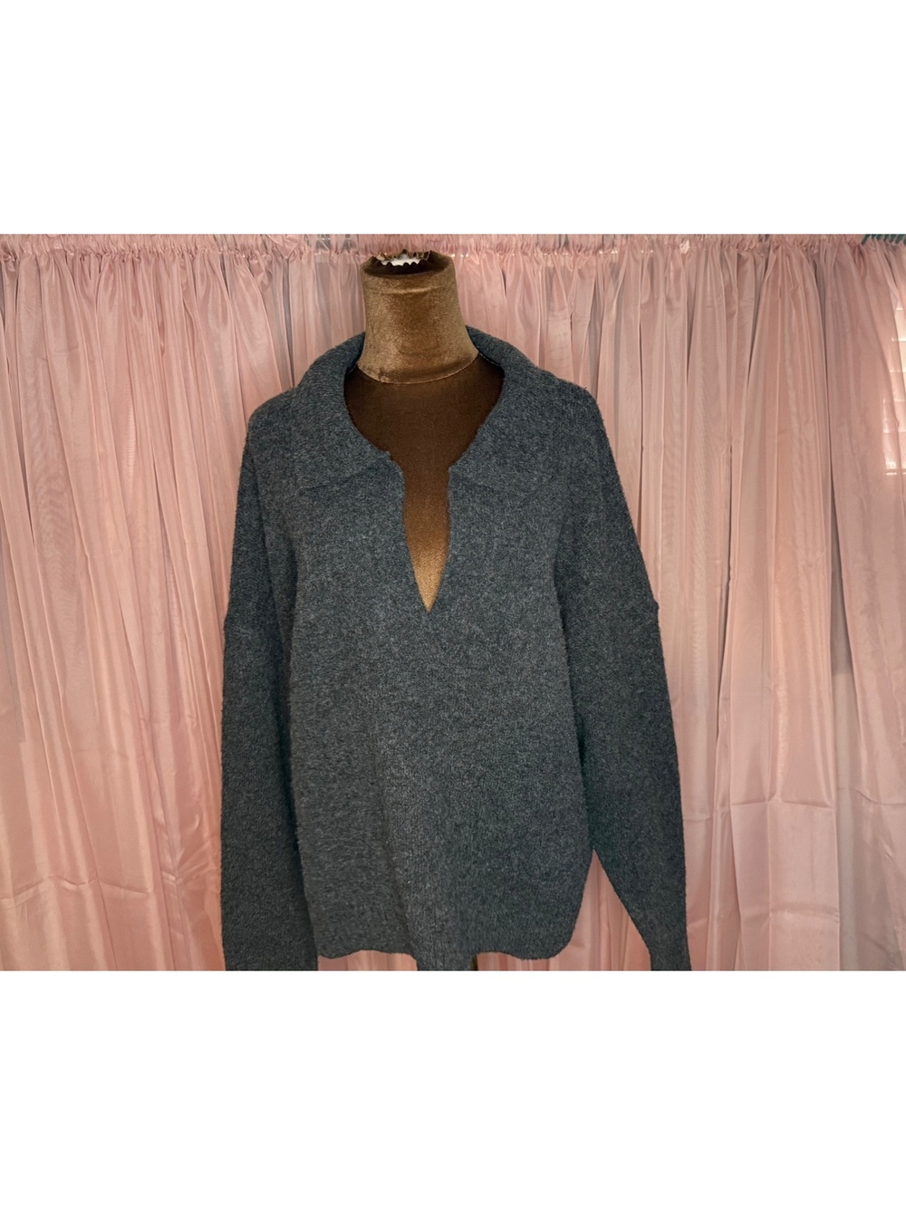 Monki Dark Gray Wool Blend Sweater 3%